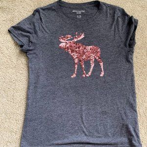 Abercrombie Kids Heather Gray Sequin Tee